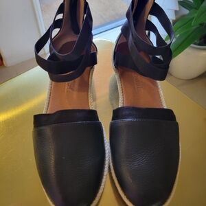 Almost New Gentle Souls Black Espadrilles with Minimalist Design